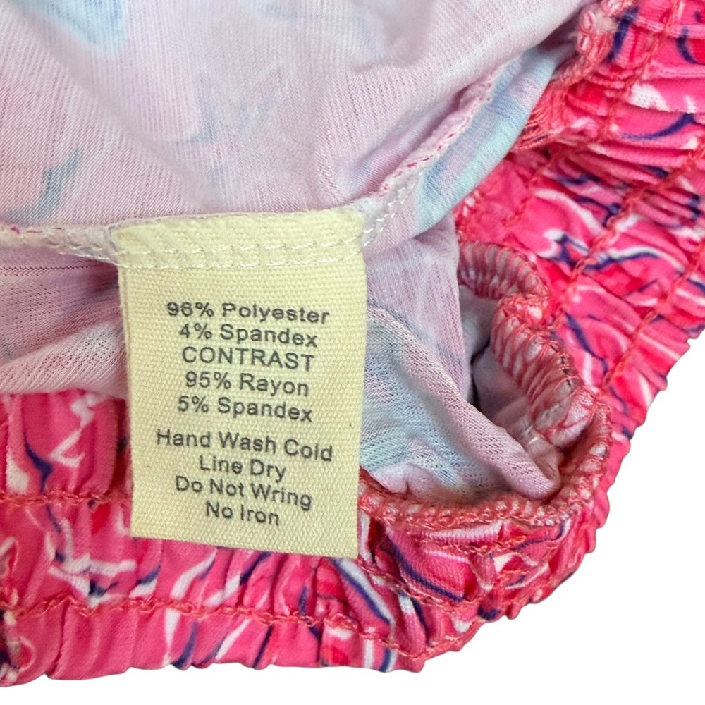 Simply Southern Shorts L/XL Pink Blue Pull On Tassels Beachy Resort Vacation NWT - Picture 8 of 9